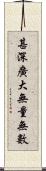 甚深廣大無量無數 Scroll