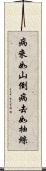 病來如山倒，病去如抽絲 Scroll