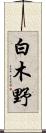 白木野 Scroll