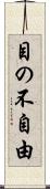 目の不自由 Scroll