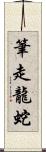 筆走龍蛇 Scroll