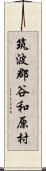 筑波郡谷和原村 Scroll