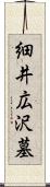 細井広沢墓 Scroll