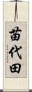 苗代田 Scroll