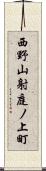 西野山射庭ノ上町 Scroll