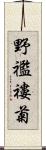 野襤褸菊 Scroll