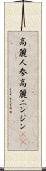 高麗人参 Scroll