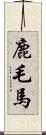 鹿毛馬 Scroll