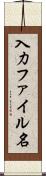 入力ファイル名 Scroll