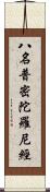 八名普密陀羅尼經 Scroll