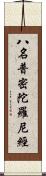 八名普密陀羅尼經 Scroll