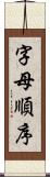 字母順序 Scroll