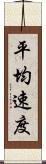 平均速度 Scroll