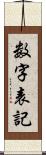 数字表記 Scroll