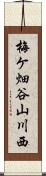 梅ケ畑谷山川西 Scroll