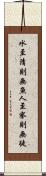 水至清則無魚，人至察則無徒 Scroll