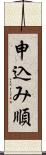 申込み順 Scroll