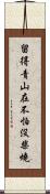 留得青山在，不怕沒柴燒 Scroll