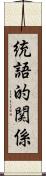 統語的関係 Scroll