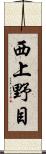 西上野目 Scroll