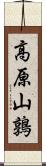 高原山鶉 Scroll