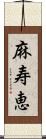 麻寿恵 Scroll