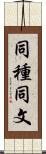 同種同文 Scroll