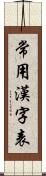 常用漢字表 Scroll