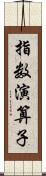 指数演算子 Scroll