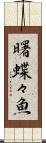 曙蝶々魚 Scroll