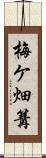 梅ケ畑篝 Scroll