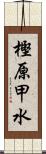 樫原甲水 Scroll