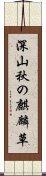 深山秋の麒麟草 Scroll
