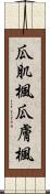 瓜肌楓 Scroll