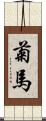 菊馬 Scroll