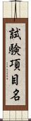 試験項目名 Scroll