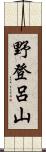 野登呂山 Scroll