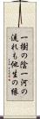 一樹の陰一河の流れも他生の縁 Scroll
