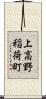 上高野稲荷町 Scroll