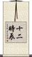 十二時辰 Scroll