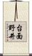 台面野井 Scroll