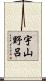 宇山野呂 Scroll