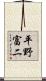 平野富二 Scroll