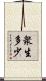 衆生多少 Scroll