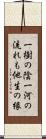 一樹の陰一河の流れも他生の縁 Scroll