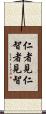 仁者見仁，智者見智 Scroll
