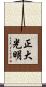 正大光明 Scroll
