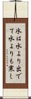 氷は水より出でて水よりも寒し Scroll