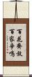 百花齊放，百家爭鳴 Scroll