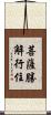 菩薩勝解行住 Scroll